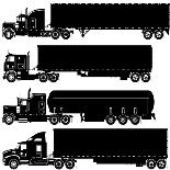 Detailed Trucks Silhouettes Set-Mechanik-Framed Premium Giclee Print