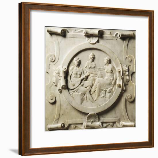 Medallion Depicting Scenes of Music-Pierre Bontemps-Framed Giclee Print