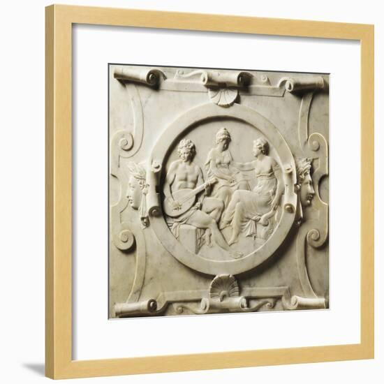 Medallion Depicting Scenes of Music-Pierre Bontemps-Framed Giclee Print