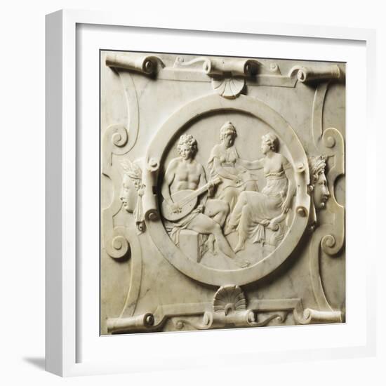 Medallion Depicting Scenes of Music-Pierre Bontemps-Framed Giclee Print