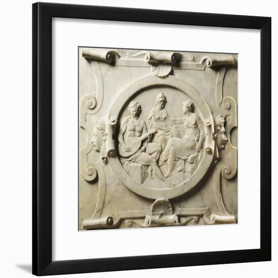 Medallion Depicting Scenes of Music-Pierre Bontemps-Framed Giclee Print