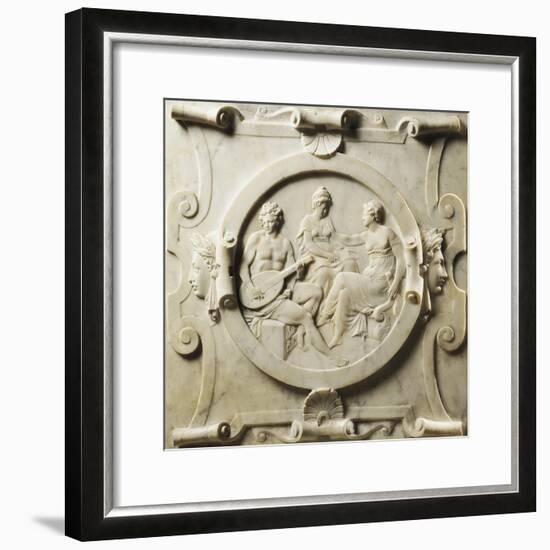 Medallion Depicting Scenes of Music-Pierre Bontemps-Framed Giclee Print