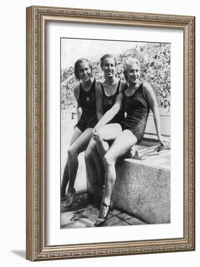 Medallists from the Women's Platform Diving Event, Berlin Olympics, 1936-null-Framed Giclee Print