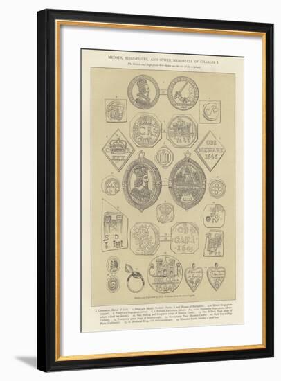 Medals, Siege-Pieces, and Other Memorials of Charles I-null-Framed Giclee Print