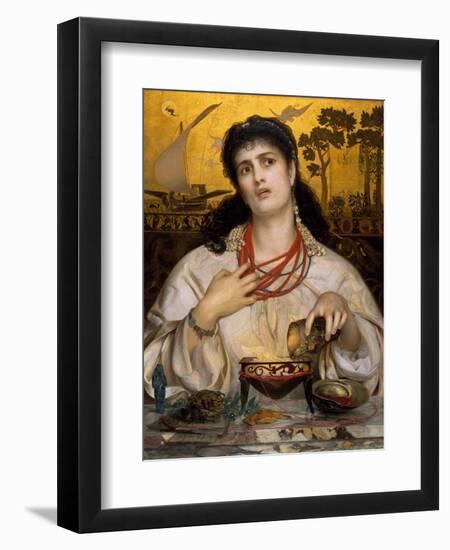 Medea, 1868, by Frederick Sandys, 1829-1904, English, painting,-Frederick Sandys-Framed Art Print