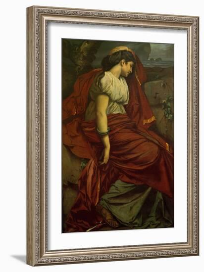 Medea and the dagger. Medea is Feuerbach's favourite Roman model Nana. Oil on canvas Inv. M 197.-Anselm Feuerbach-Framed Giclee Print