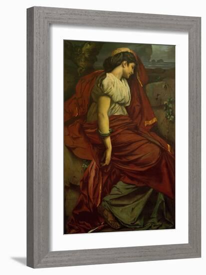 Medea and the dagger. Medea is Feuerbach's favourite Roman model Nana. Oil on canvas Inv. M 197.-Anselm Feuerbach-Framed Giclee Print