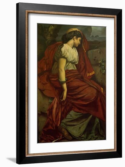 Medea and the dagger. Medea is Feuerbach's favourite Roman model Nana. Oil on canvas Inv. M 197.-Anselm Feuerbach-Framed Giclee Print