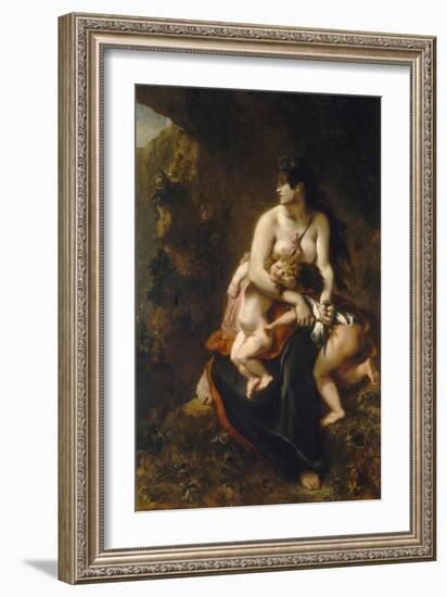 Medea (Médée Furieus)-Eugene Delacroix-Framed Giclee Print