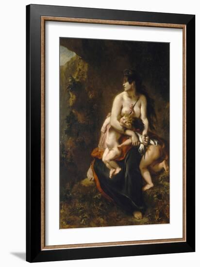 Medea (Médée Furieus)-Eugene Delacroix-Framed Giclee Print