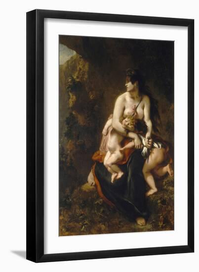 Medea (Médée Furieus)-Eugene Delacroix-Framed Giclee Print