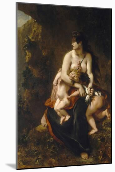 Medea (Médée Furieus)-Eugene Delacroix-Mounted Giclee Print