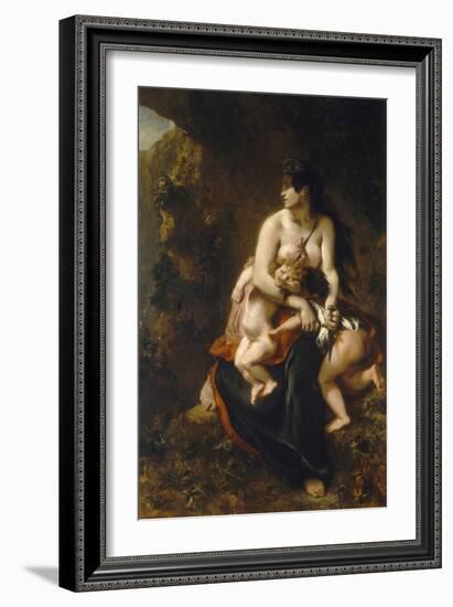 Medea (Médée Furieus)-Eugene Delacroix-Framed Giclee Print