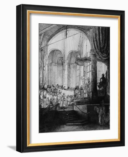 Medea, or the Marriage of Jason and Creusa, 1648 (Etching and Drypoint)-Rembrandt van Rijn-Framed Giclee Print