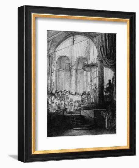 Medea, or the Marriage of Jason and Creusa, 1648 (Etching and Drypoint)-Rembrandt van Rijn-Framed Giclee Print