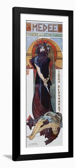 Médée, Plakat Fuer Sarah Bernhardt Und Das Théatre De La Renaissance-Alphonse Mucha-Framed Giclee Print