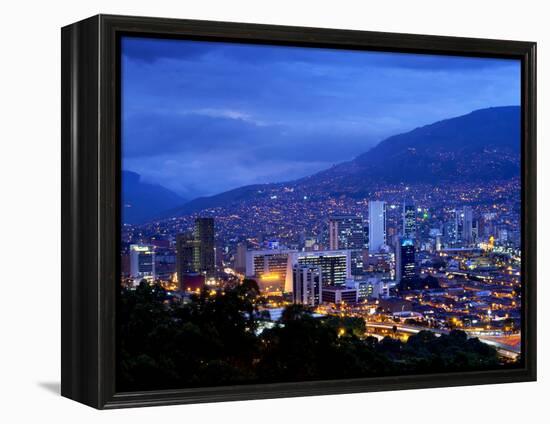 Medellin, Colombia, Elevated View of Downtown Medellin, Aburra Valley Surrounded by the Andes Mount-John Coletti-Framed Premier Image Canvas