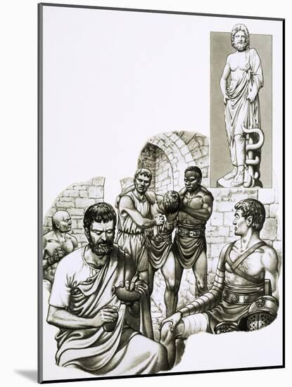 Medic at the Gladiatorial Games Patches Up Survivors-Pat Nicolle-Mounted Giclee Print
