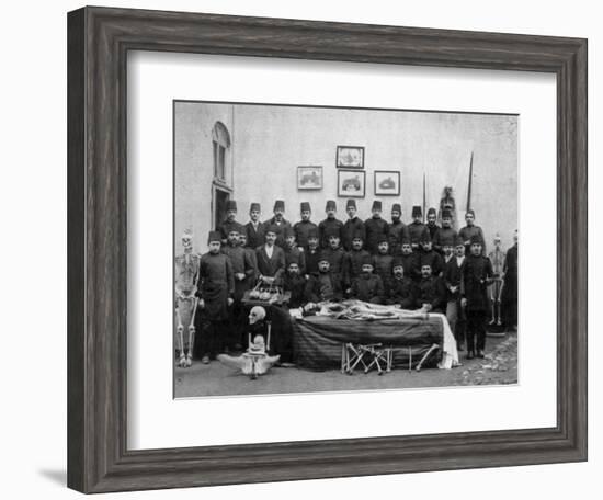 Medical Students with Cadaver Photograph - Istanbul, Turkey-Lantern Press-Framed Art Print