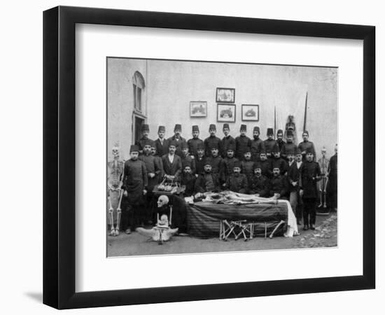 Medical Students with Cadaver Photograph - Istanbul, Turkey-Lantern Press-Framed Art Print