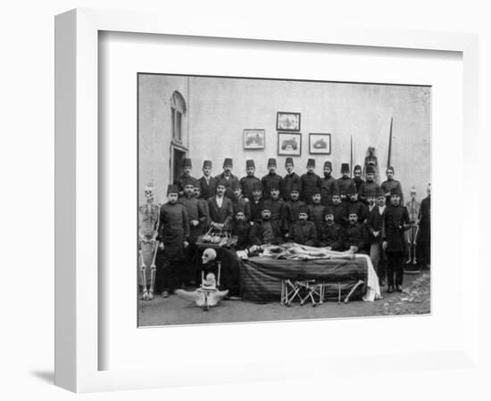 Medical Students with Cadaver Photograph - Istanbul, Turkey-Lantern Press-Framed Art Print