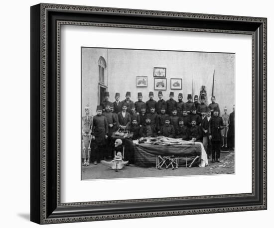 Medical Students with Cadaver Photograph - Istanbul, Turkey-Lantern Press-Framed Art Print