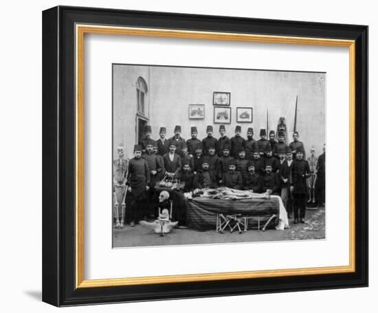 Medical Students with Cadaver Photograph - Istanbul, Turkey-Lantern Press-Framed Art Print