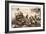 Medical Team Assist their Wounded Comrades in the Midst of Enemy Artilley Fire (B/W Photo)-German photographer-Framed Giclee Print