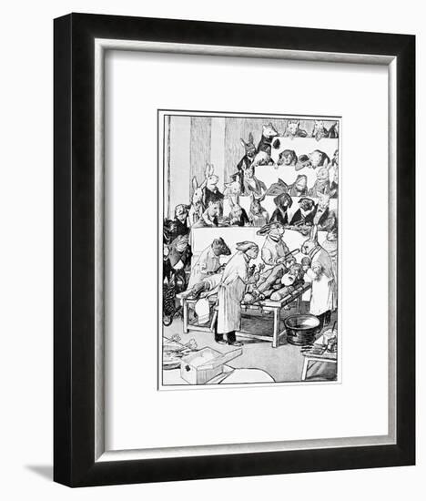 Medical Vivisection, Satirical Artwork-Science Photo Library-Framed Photographic Print