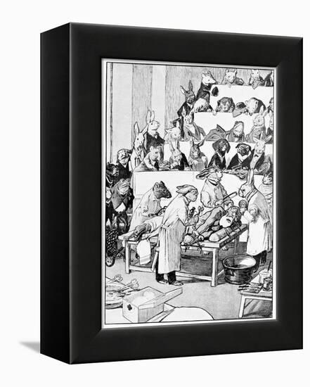 Medical Vivisection, Satirical Artwork-Science Photo Library-Framed Premier Image Canvas