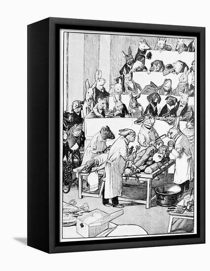 Medical Vivisection, Satirical Artwork-Science Photo Library-Framed Premier Image Canvas