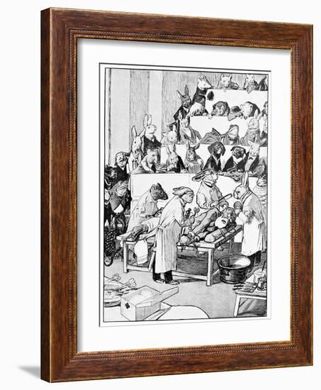 Medical Vivisection, Satirical Artwork-Science Photo Library-Framed Photographic Print