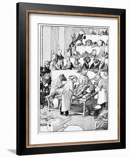 Medical Vivisection, Satirical Artwork-Science Photo Library-Framed Photographic Print