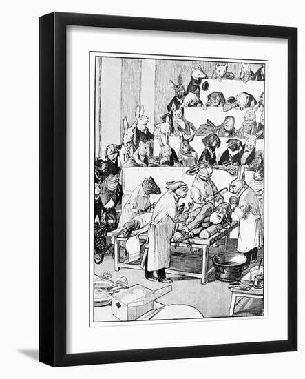 Medical Vivisection, Satirical Artwork-Science Photo Library-Framed Photographic Print