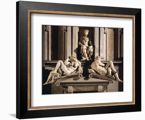 Medici Chapels of Basilica of San Lorenzo, New Sacristy, Tomb of Giuliano De Medici-null-Framed Giclee Print