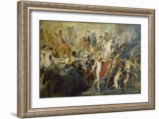 Medici-Zyklus:Die Herrschaft Der Koenigin (Oder: Der Rat Der Goetter)-Peter Paul Rubens-Framed Giclee Print