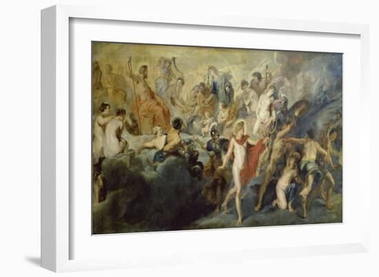 Medici-Zyklus:Die Herrschaft Der Koenigin (Oder: Der Rat Der Goetter)-Peter Paul Rubens-Framed Giclee Print