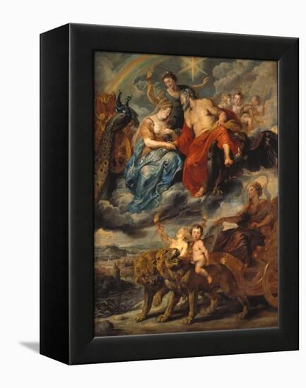 Medici-Zyklus: the Meeting of the King and Marie De Medici at Lyons, 9th November 1600-Peter Paul Rubens-Framed Premier Image Canvas