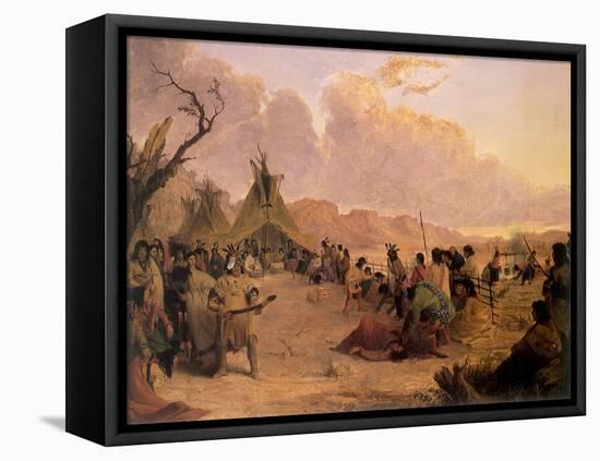 Medicine Dance, 1848-Seth Eastman-Framed Premier Image Canvas