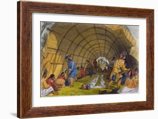 Medicine Dance of the Winnebagoes, 1853-Seth Eastman-Framed Giclee Print