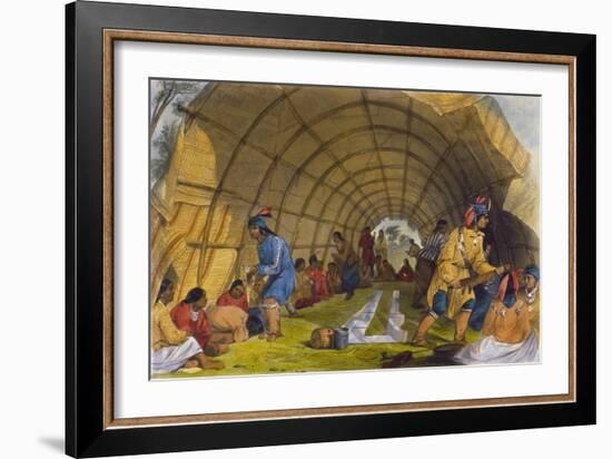 Medicine Dance of the Winnebagoes, 1853-Seth Eastman-Framed Giclee Print