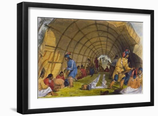 Medicine Dance of the Winnebagoes, 1853-Seth Eastman-Framed Giclee Print