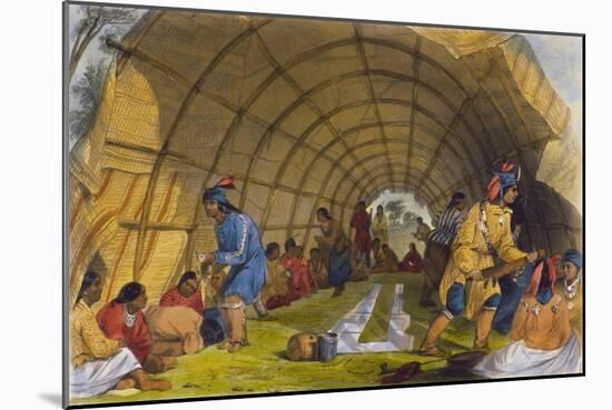 Medicine Dance of the Winnebagoes, 1853-Seth Eastman-Mounted Giclee Print