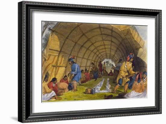 Medicine Dance of the Winnebagoes, 1853-Seth Eastman-Framed Giclee Print