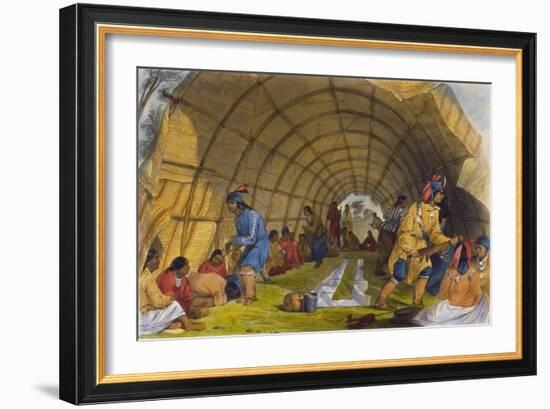 Medicine Dance of the Winnebagoes, 1853-Seth Eastman-Framed Giclee Print