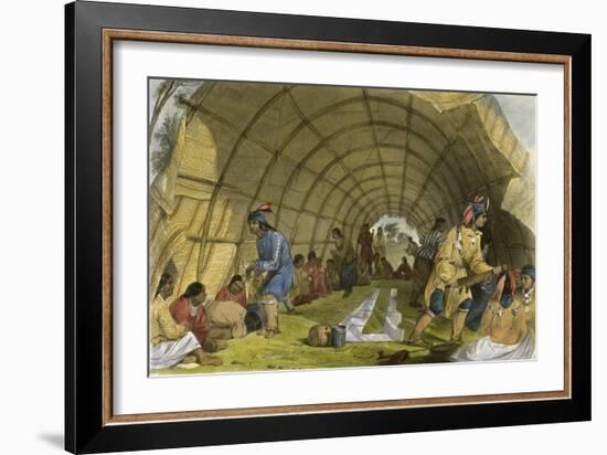 Medicine Dance of the Winnebagoes-Seth Eastman-Framed Giclee Print