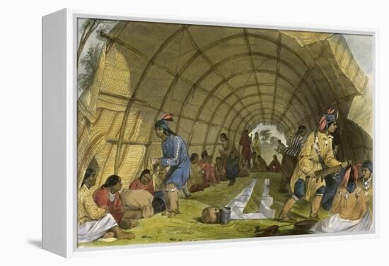 Medicine Dance of the Winnebagoes-Seth Eastman-Framed Premier Image Canvas