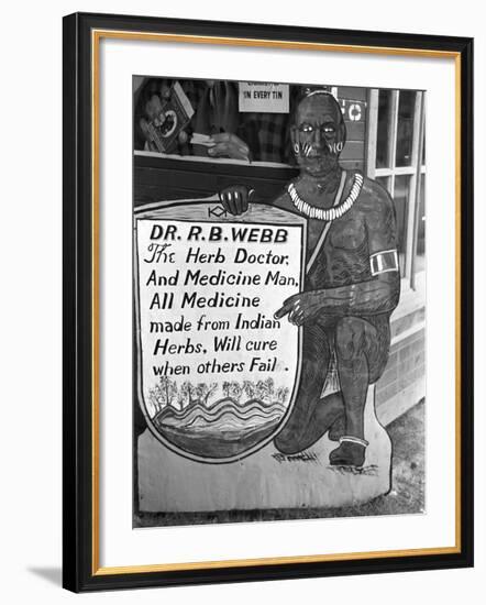 Medicine Man, 1938-Russell Lee-Framed Photographic Print