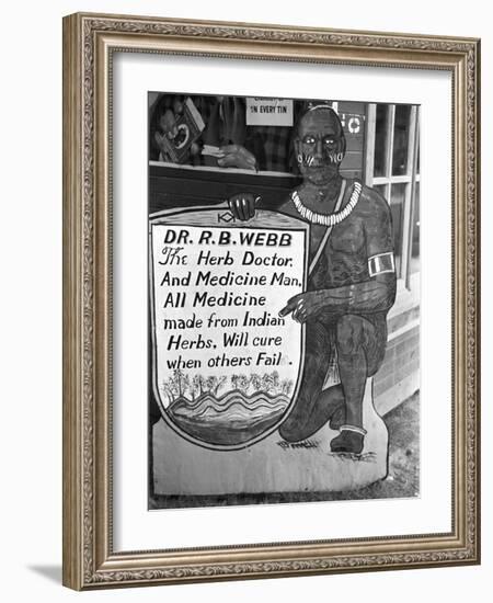 Medicine Man, 1938-Russell Lee-Framed Photographic Print