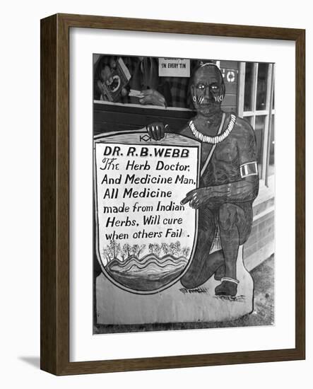 Medicine Man, 1938-Russell Lee-Framed Photographic Print